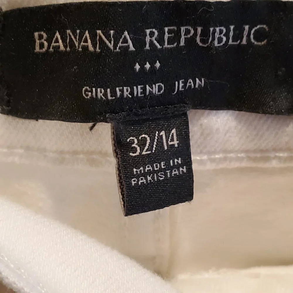 Banana Republic girlfriend  low rise 32/14 white